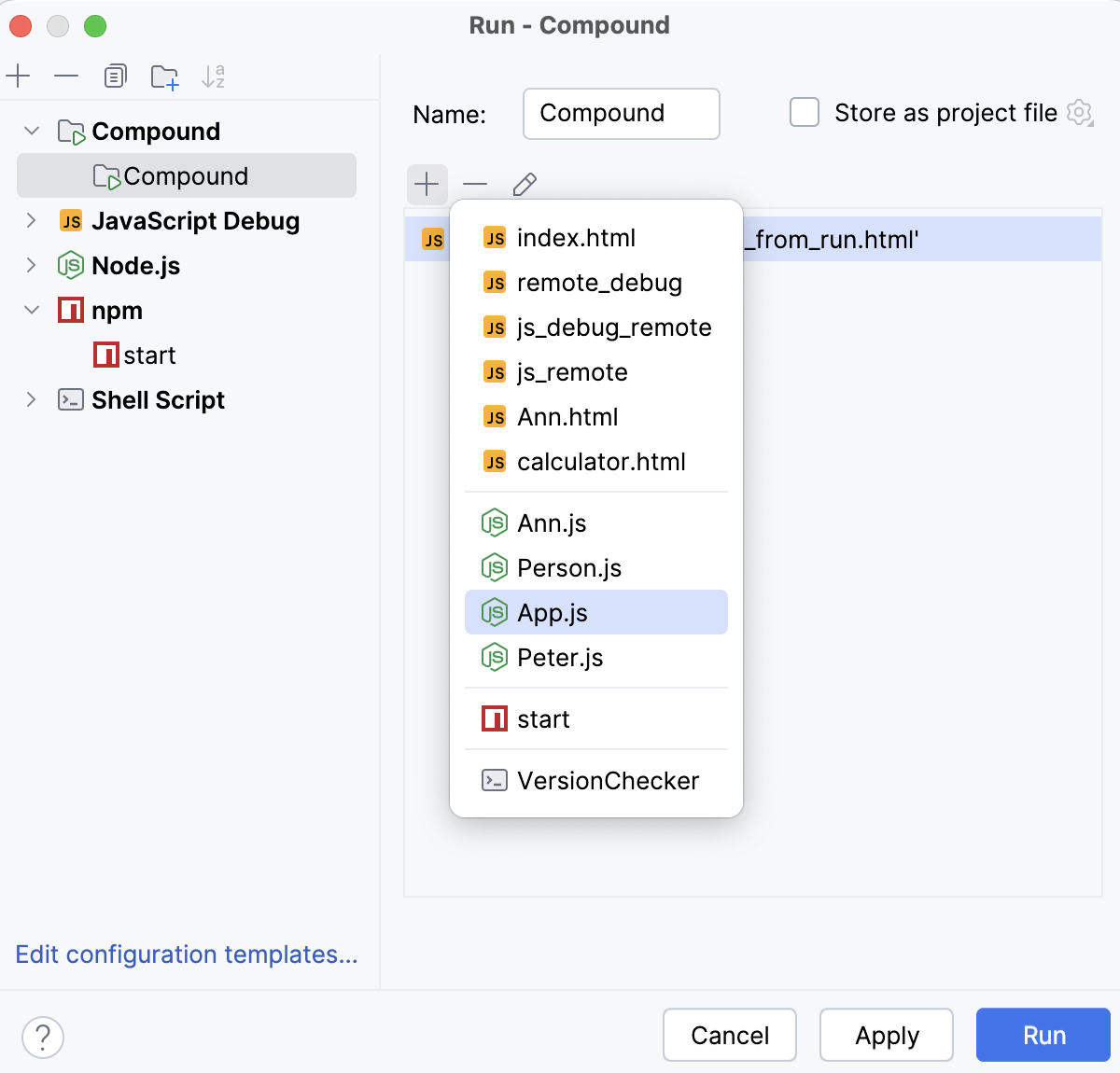 Create a compound run/debug configuration Create a compound run/debug configuration
