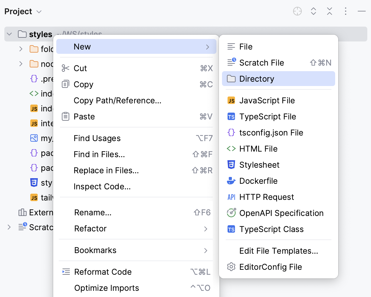Create a new folder Create a new folder