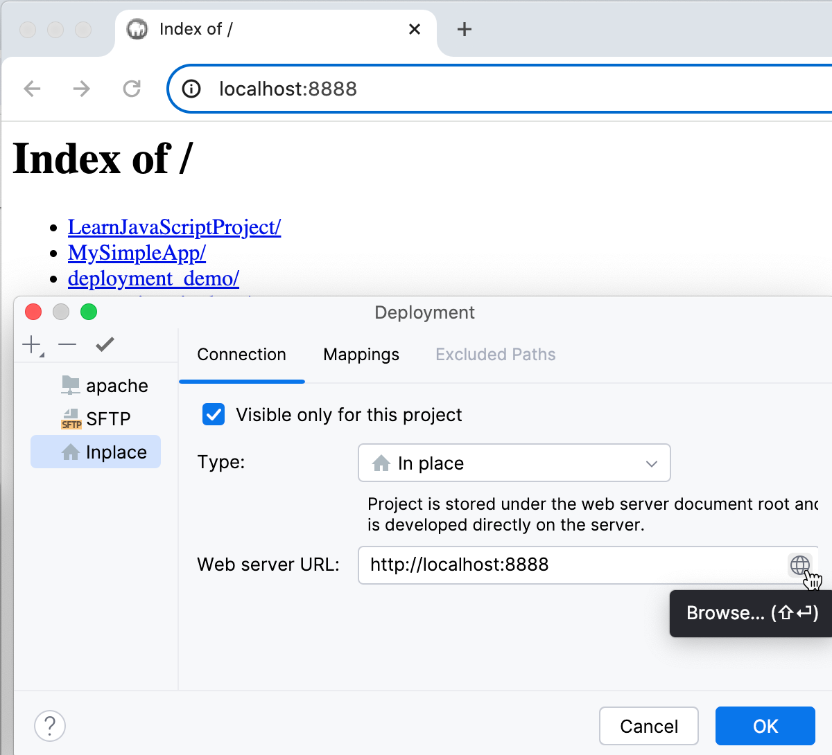 Specify Web server document root URL Specify Web server document root URL