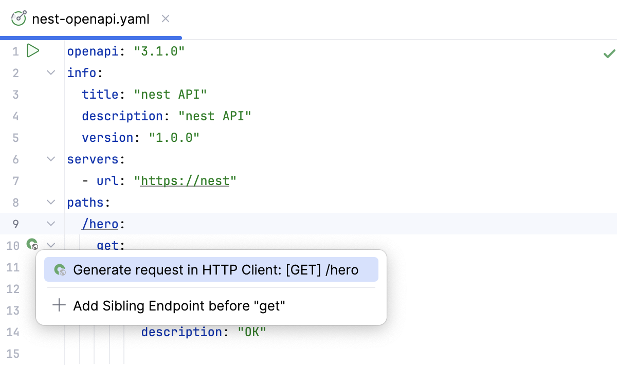 Generate an HTTP request to an endpoint Generate an HTTP request to an endpoint