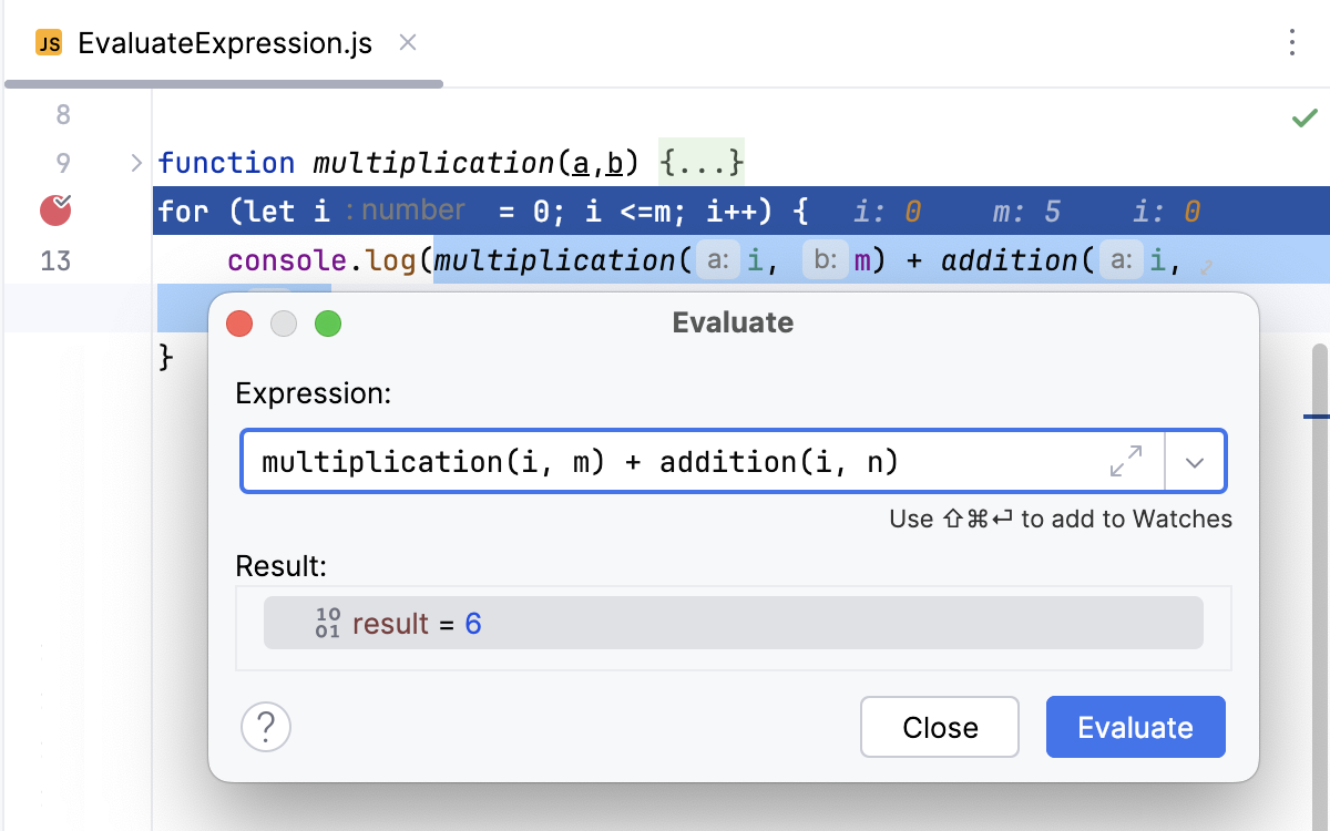 Expression result is calculated Expression result is calculated