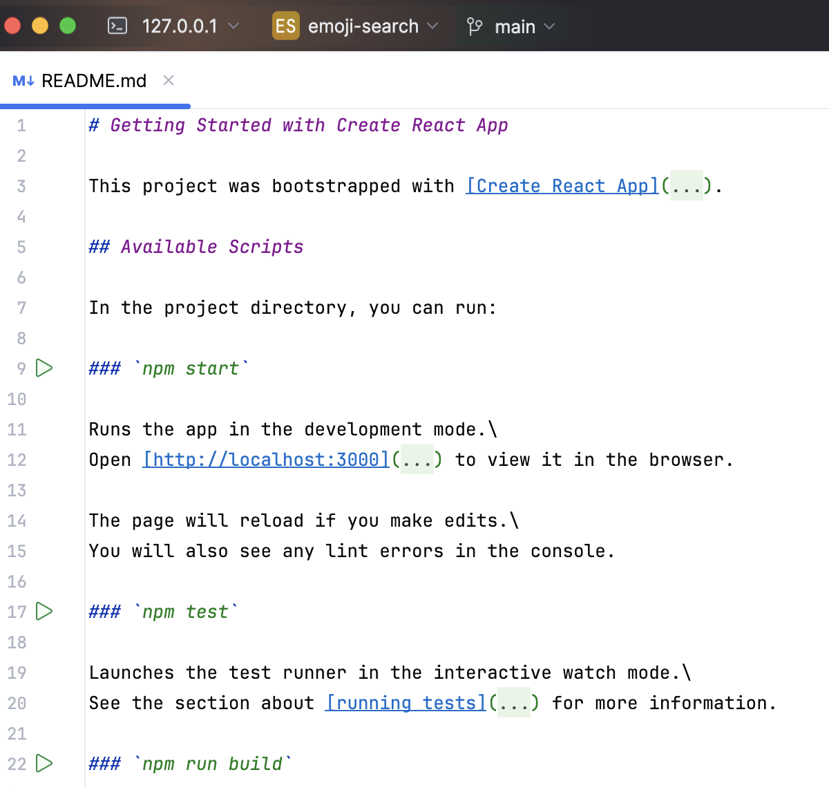 Cloned project in Dev Container Cloned project in Dev Container
