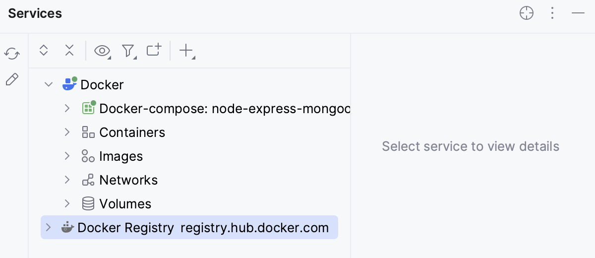 Docker registries in Services Docker registries in Services