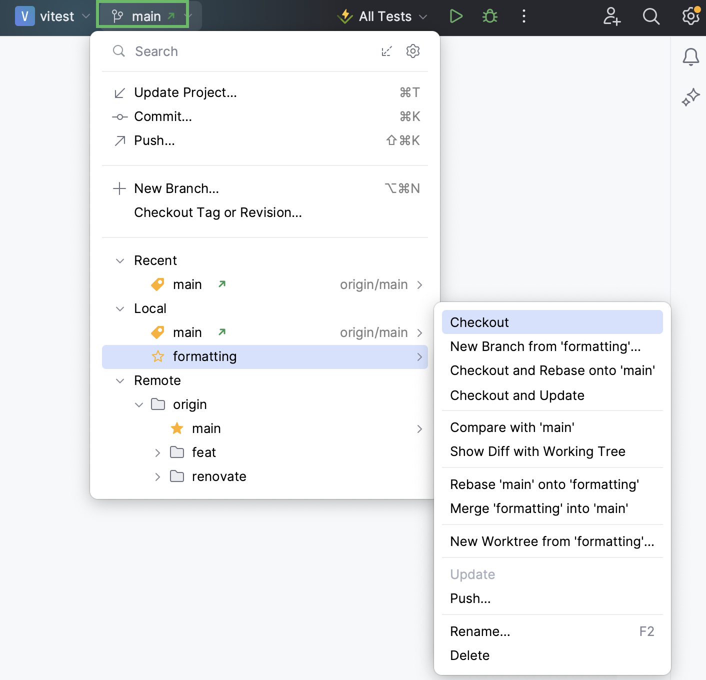 Git widget Git widget