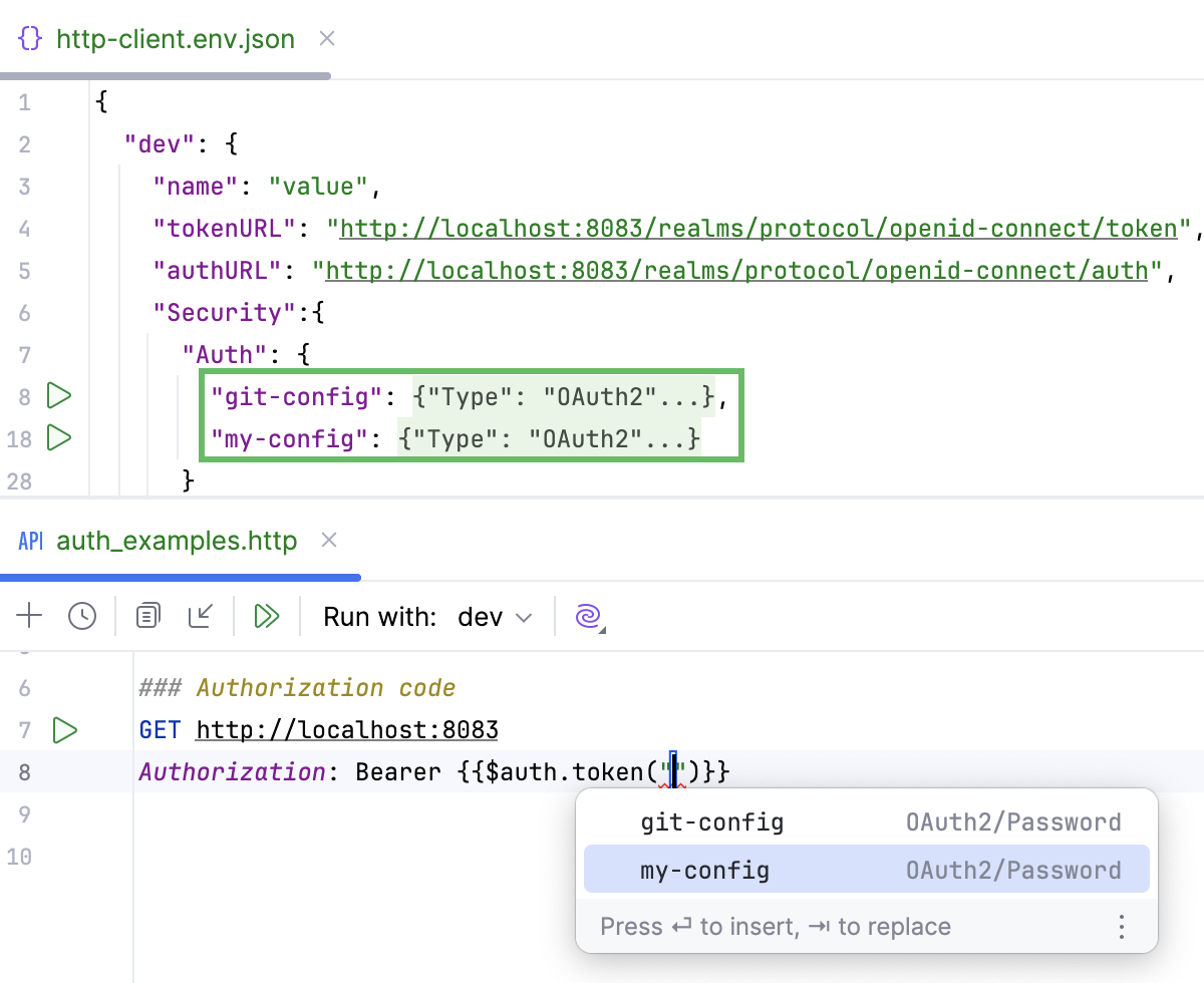 HTTP Client auth configuration HTTP Client auth configuration