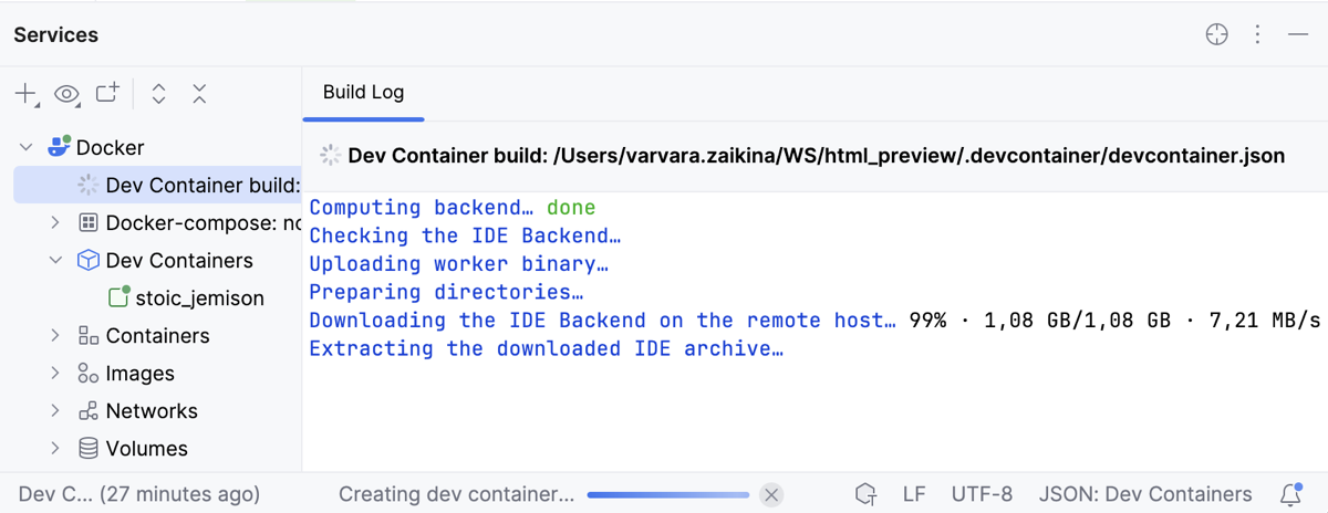 Creating a Dev Container Creating a Dev Container