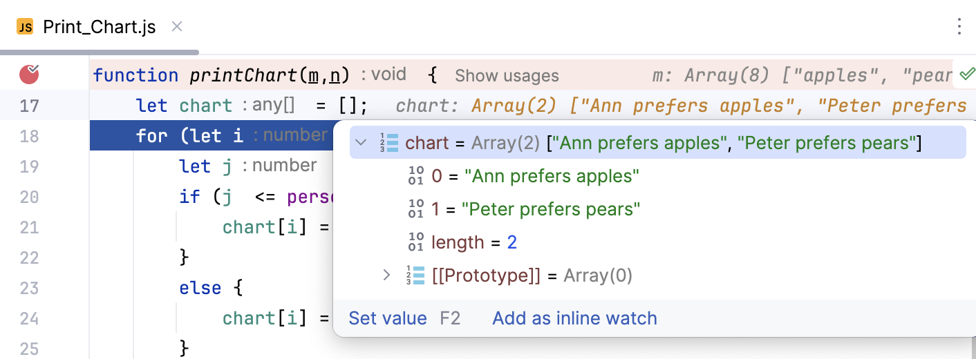 Inline debugger hints Inline debugger hints