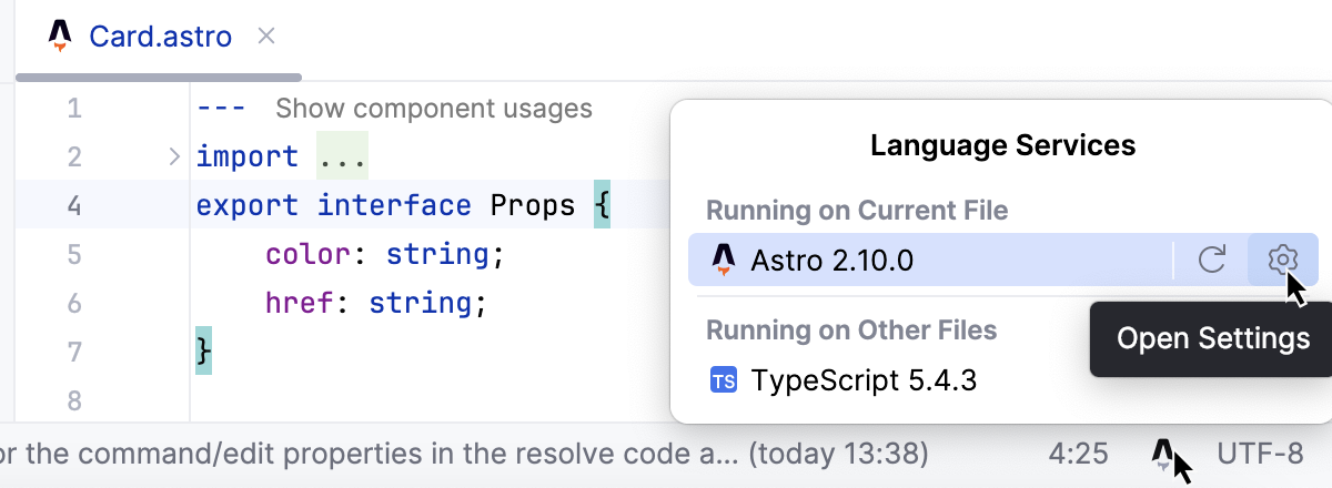 Language Service widget Language Service widget