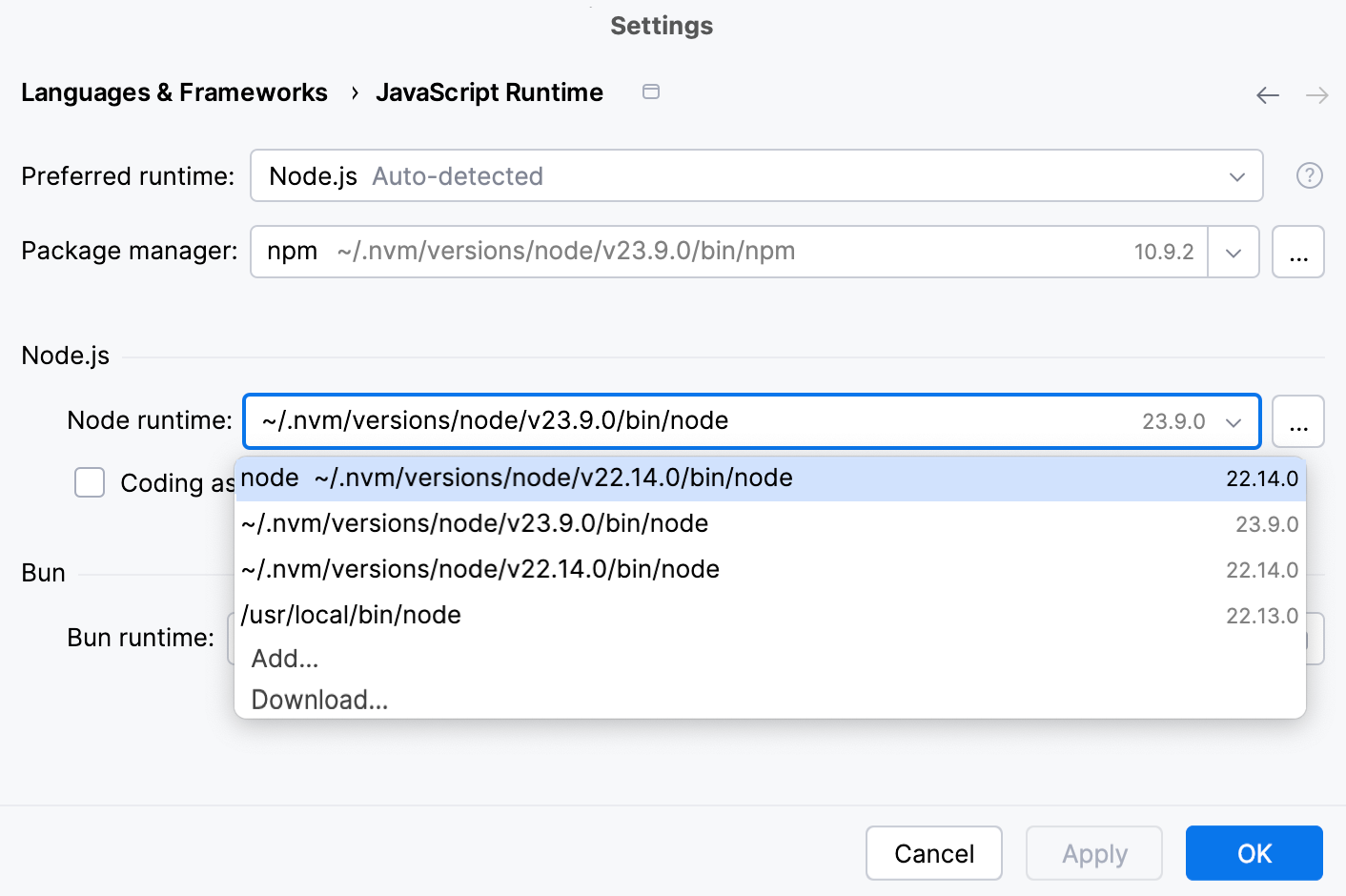 Default system node