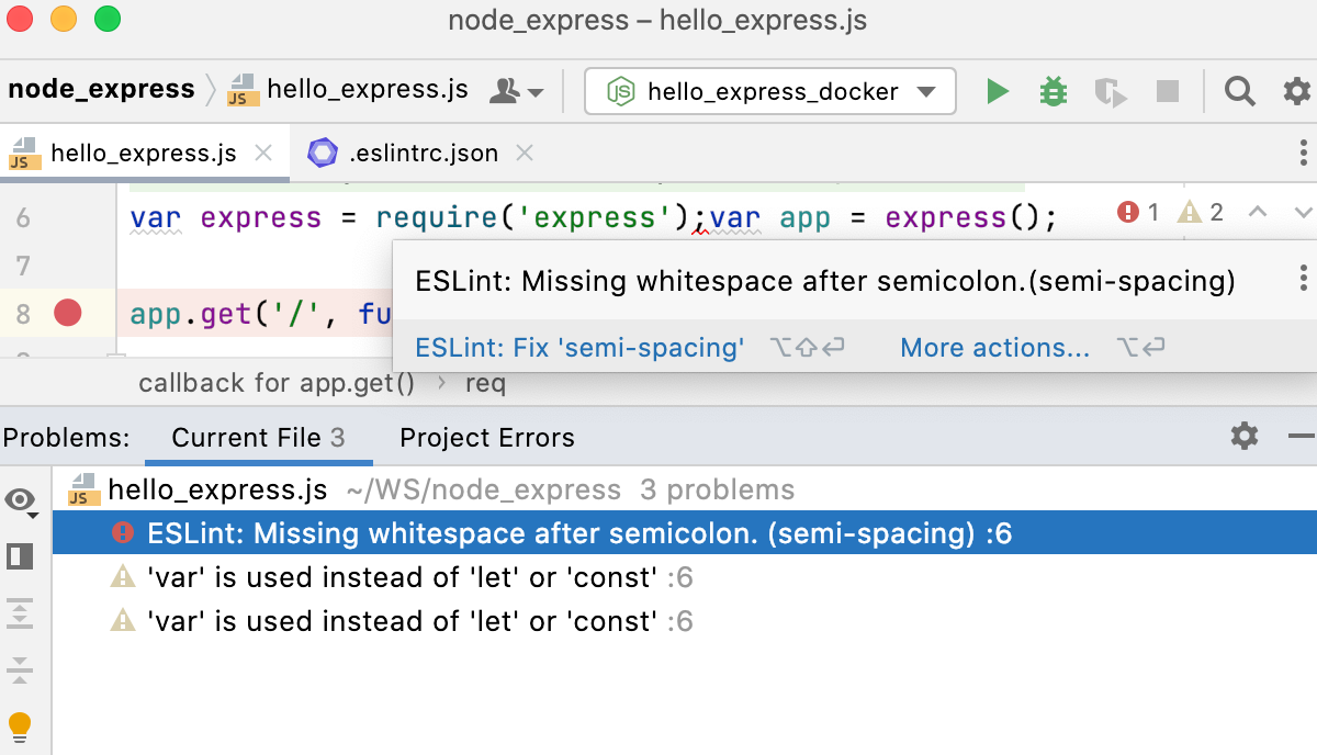 ESLint in a Docker container ESLint in a Docker container