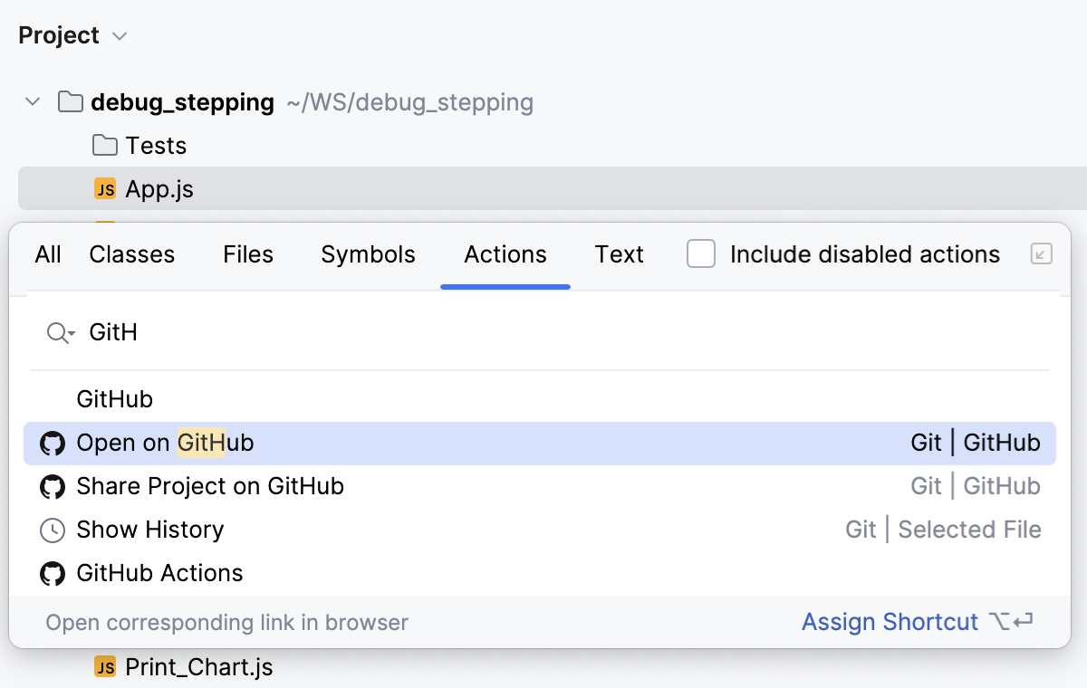 Opening the GitHub version of the file from the popup Opening the GitHub version of the file from the popup