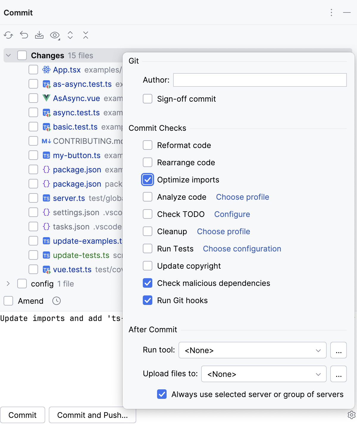 Optimize imports before commit Optimize imports before commit