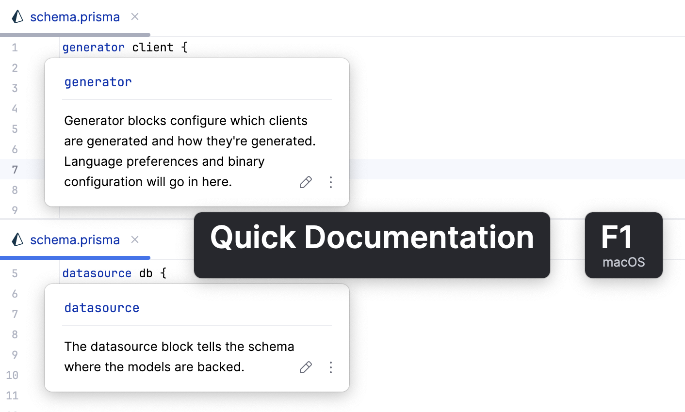 Quick documentation lookup Quick documentation lookup