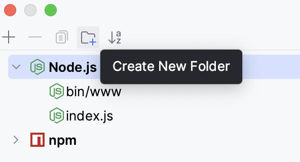 Adding a configuration folder Adding a configuration folder