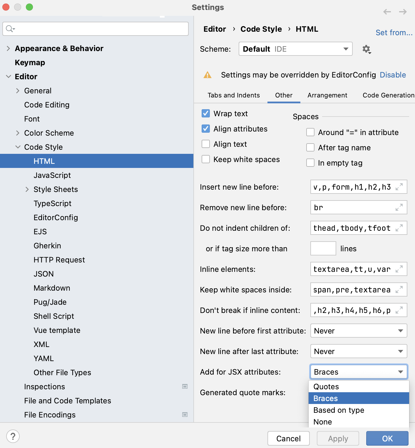 Add for JSX attributes Add for JSX attributes