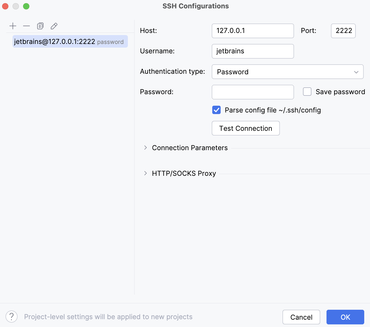 SSH configuration SSH configuration