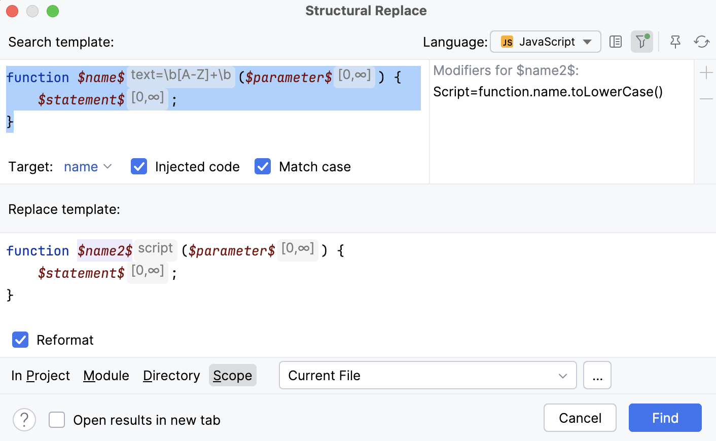Script specified