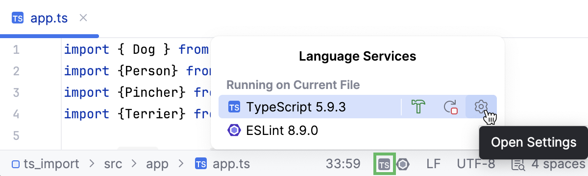 TypeScript widget