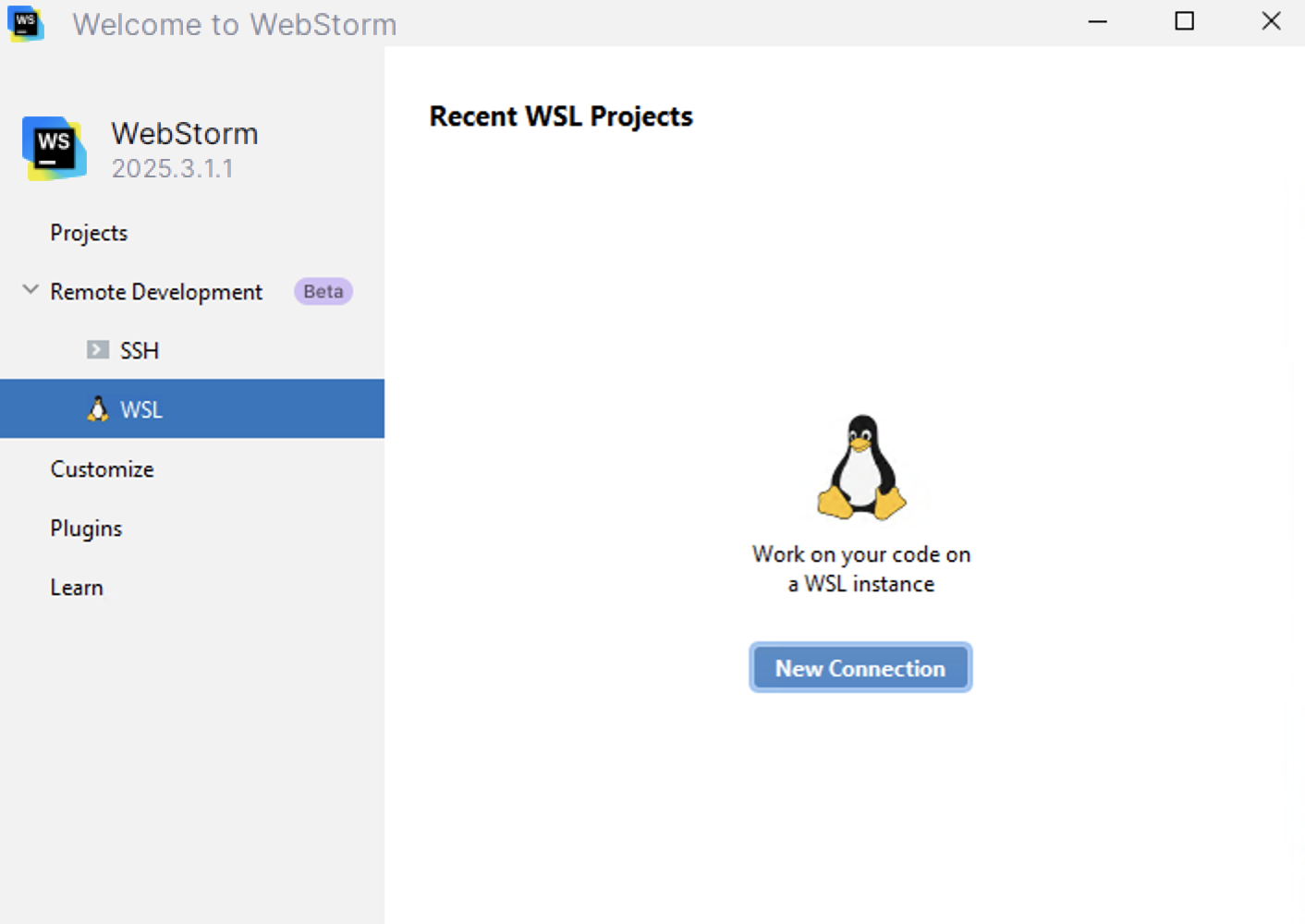 New WSL Connection