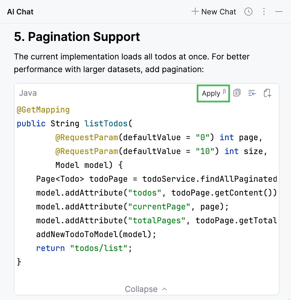 Apply changes to the current file