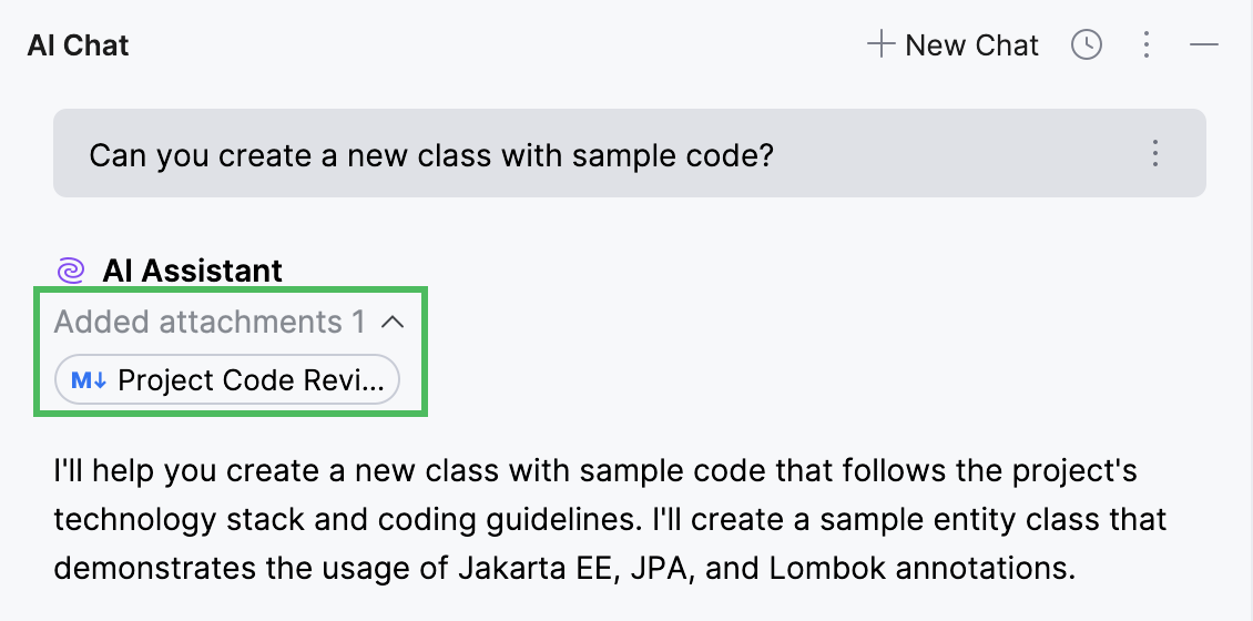 附加到 AI Assistant 响应的项目规则 附加到 AI Assistant 响应的项目规则