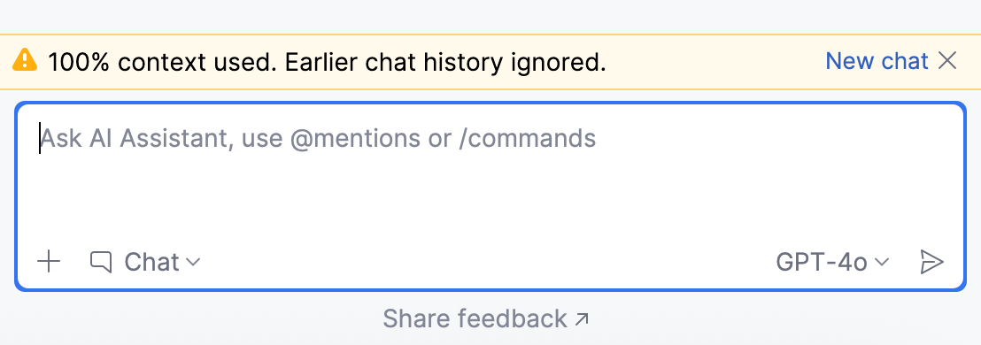 Model context window is full