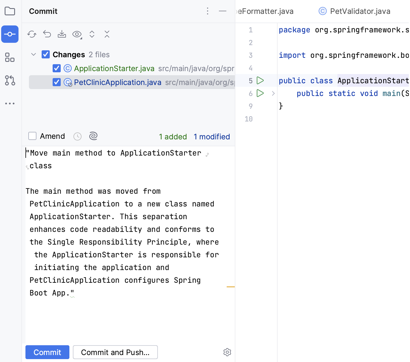 AI-generated commit message