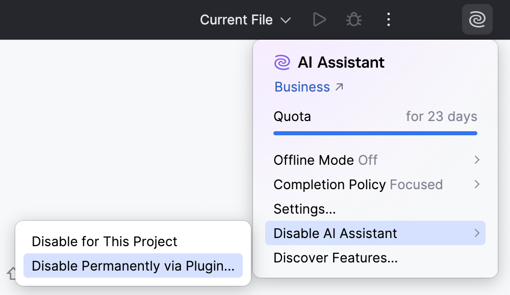 Disable Permanently via Plugin