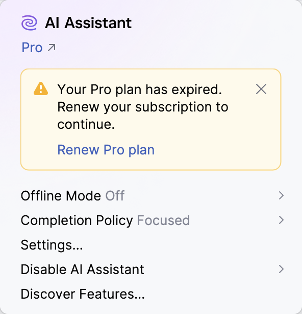 Subscription has expired