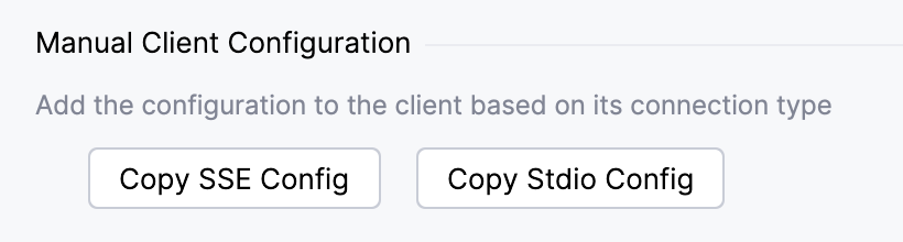 MCP Server manual configuration MCP Server manual configuration