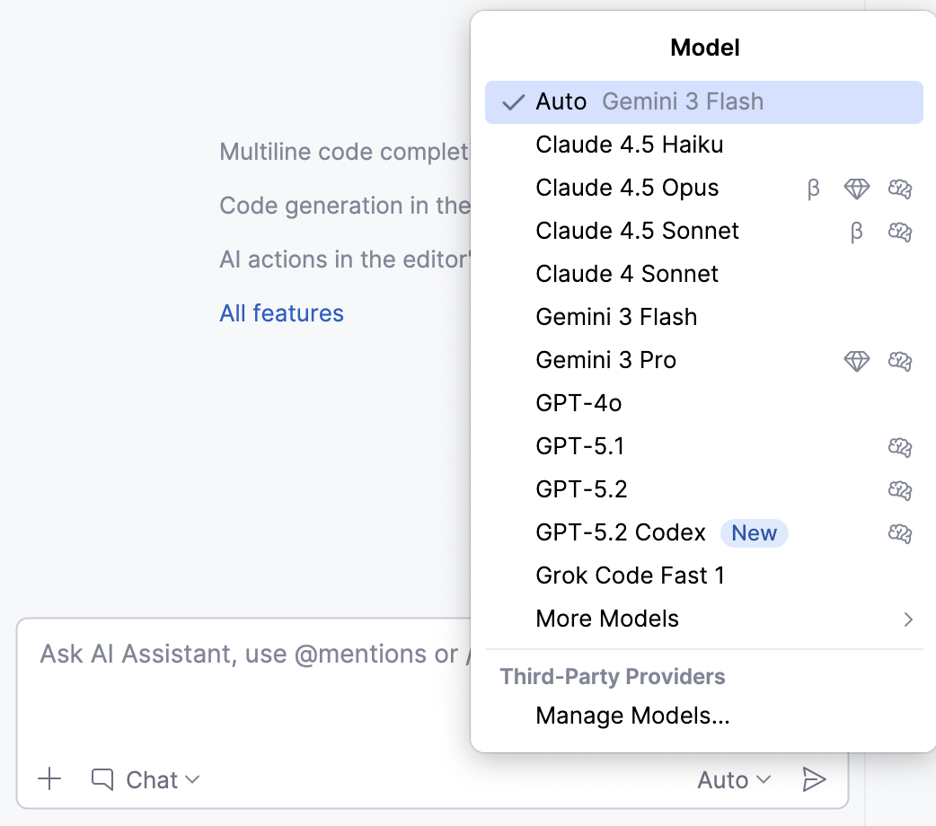 Select model Select model