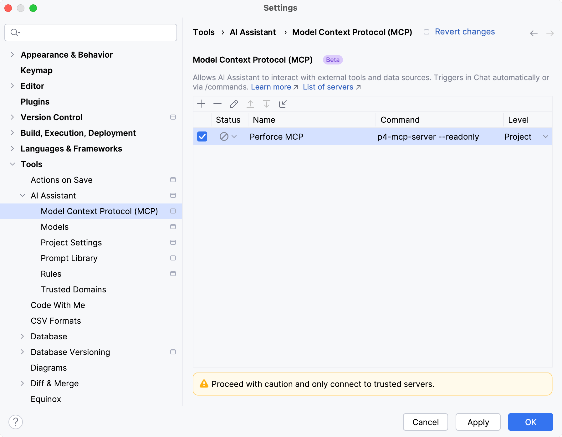 Start Perforce MCP server Start Perforce MCP server