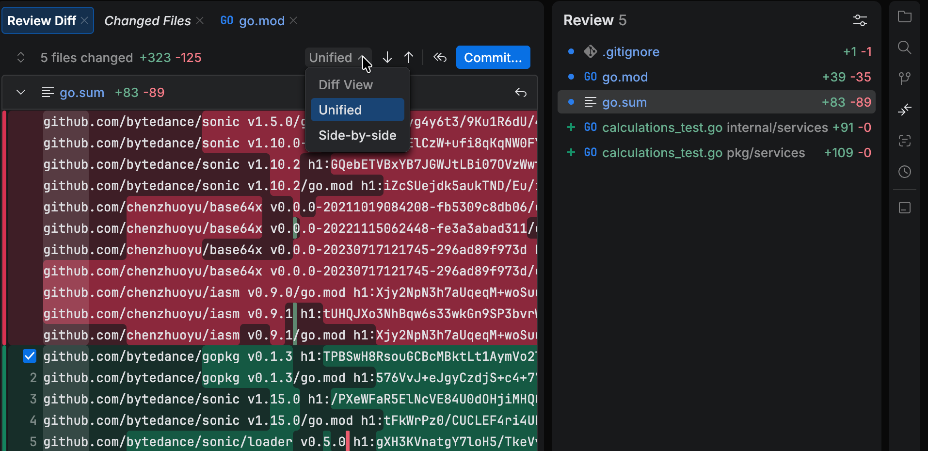 Unified Diff Unified Diff