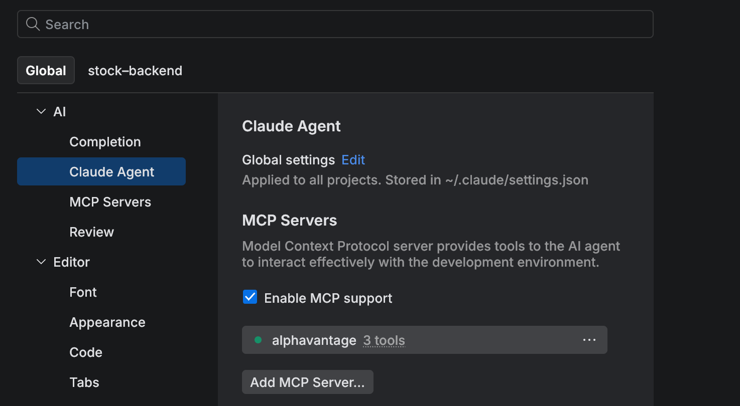 Claude Agent settings Claude Agent settings