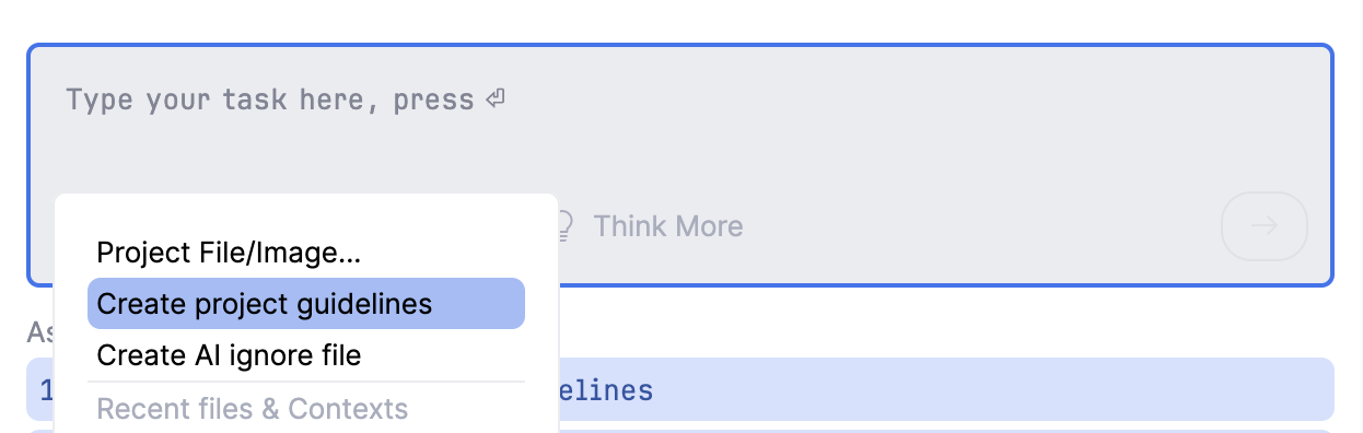 Create project guidelines
