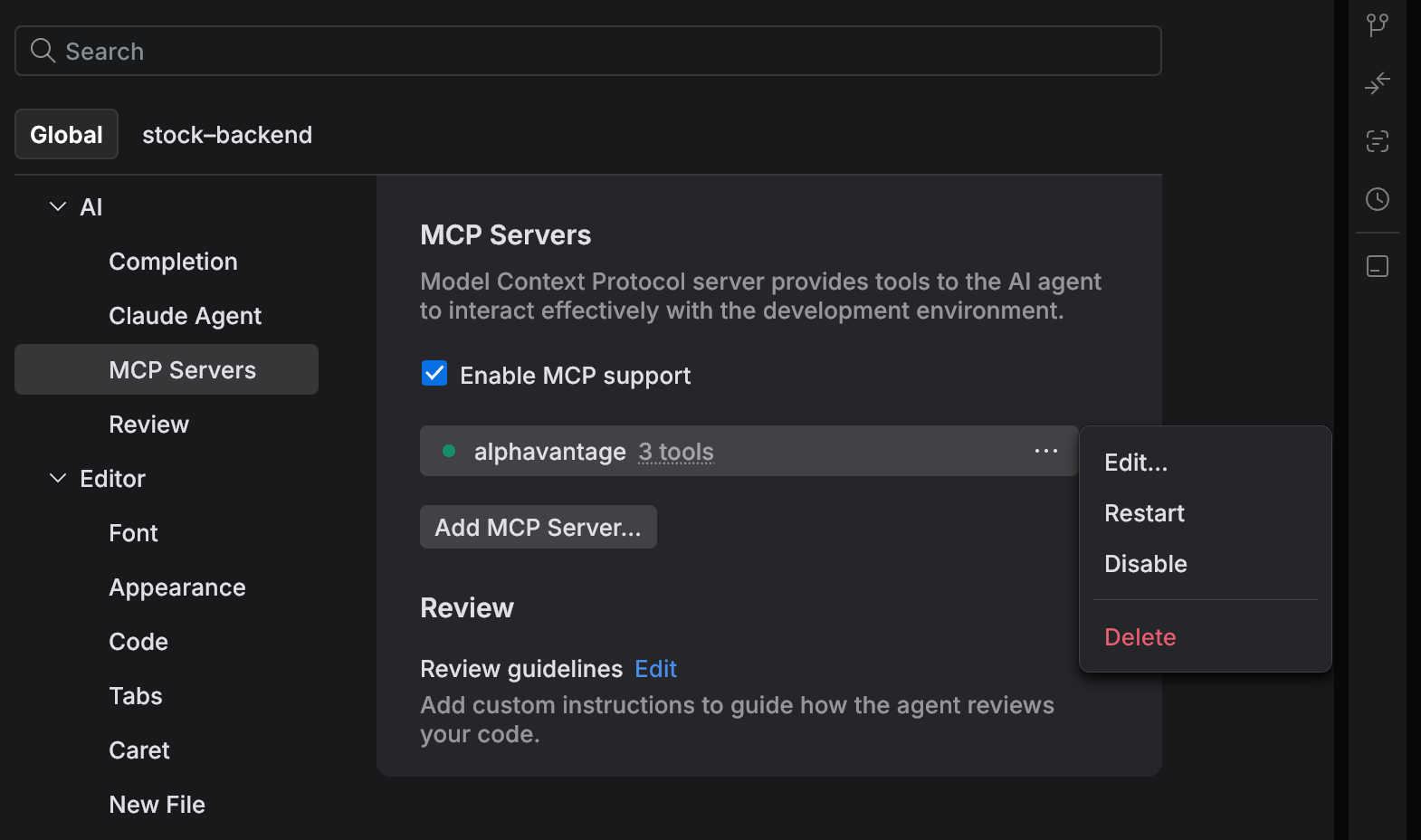 MCP server management MCP server management