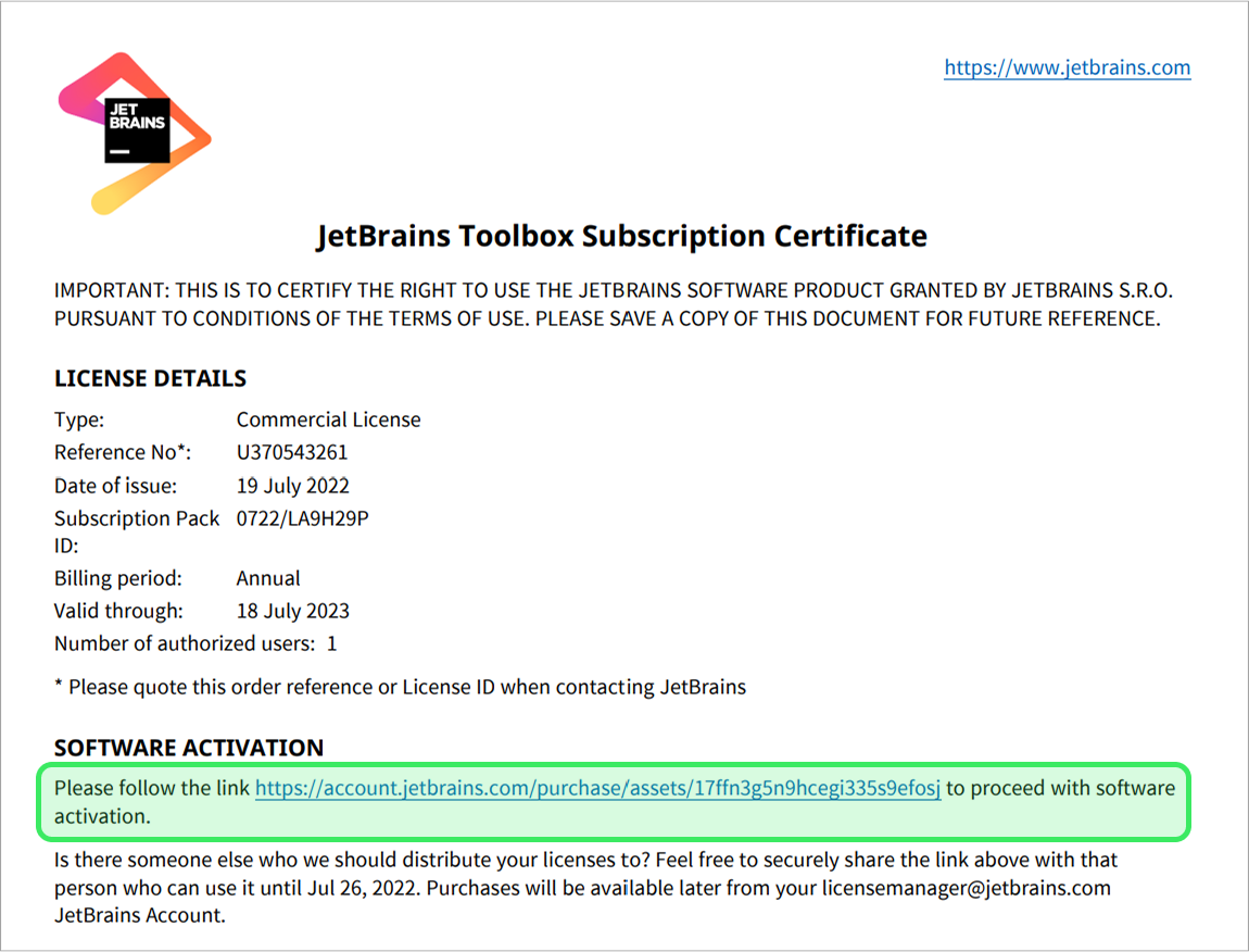 Activation Link In Pdf Certificate Highlighted Activation Link In Pdf Certificate Highlighted