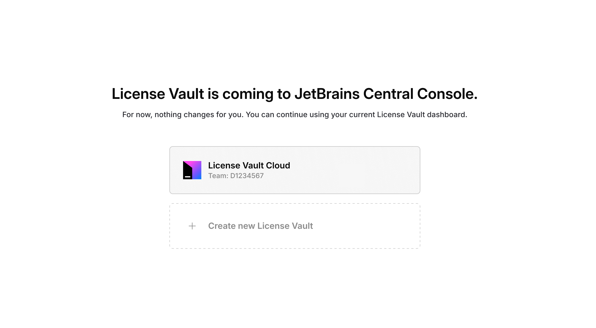 License Vault Page License Vault Page
