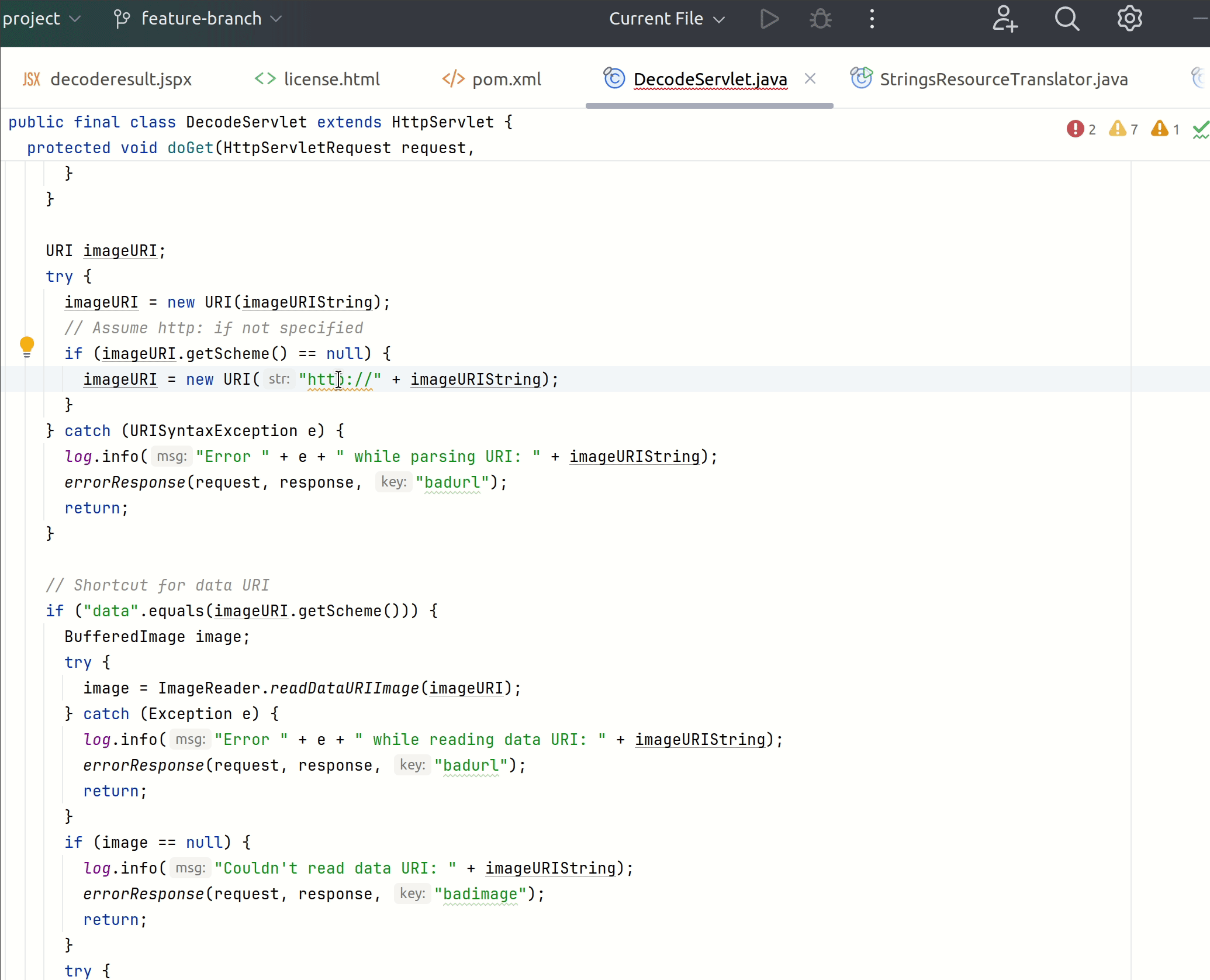 Suppressing inspections in the IDE