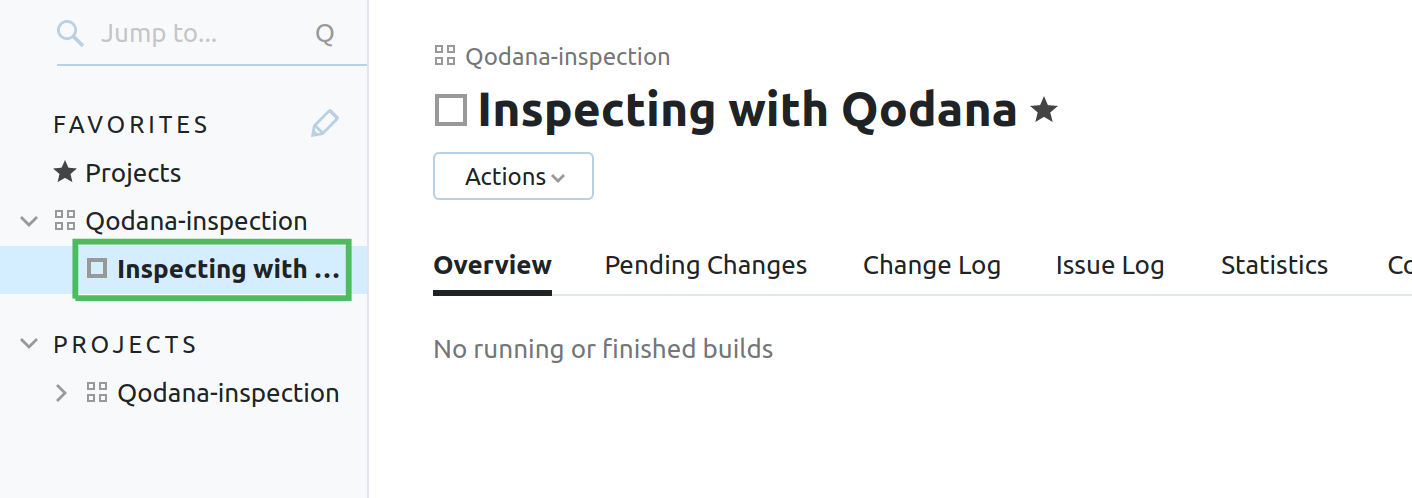 Navigating to the build configuration Navigating to the build configuration