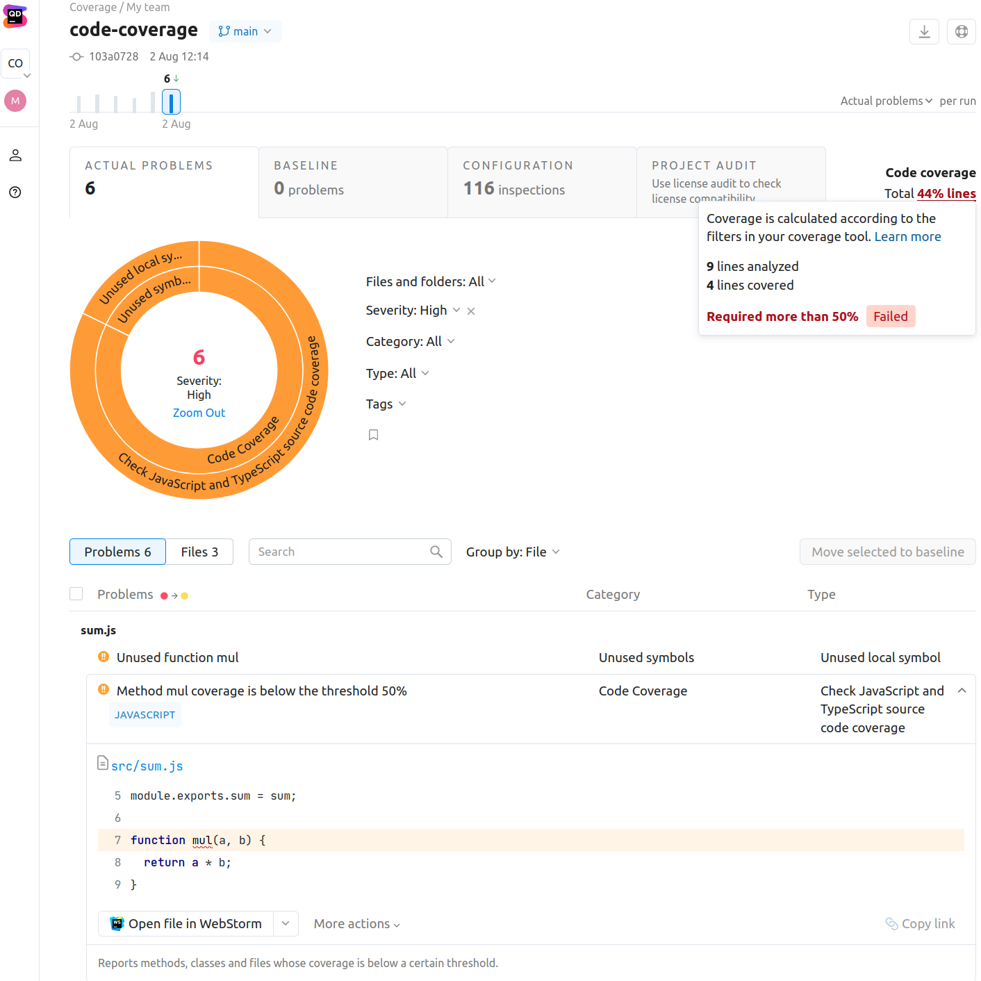 Code coverage in Qodana Cloud Code coverage in Qodana Cloud