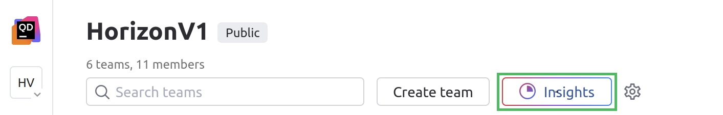 Navigating to the Insights page
