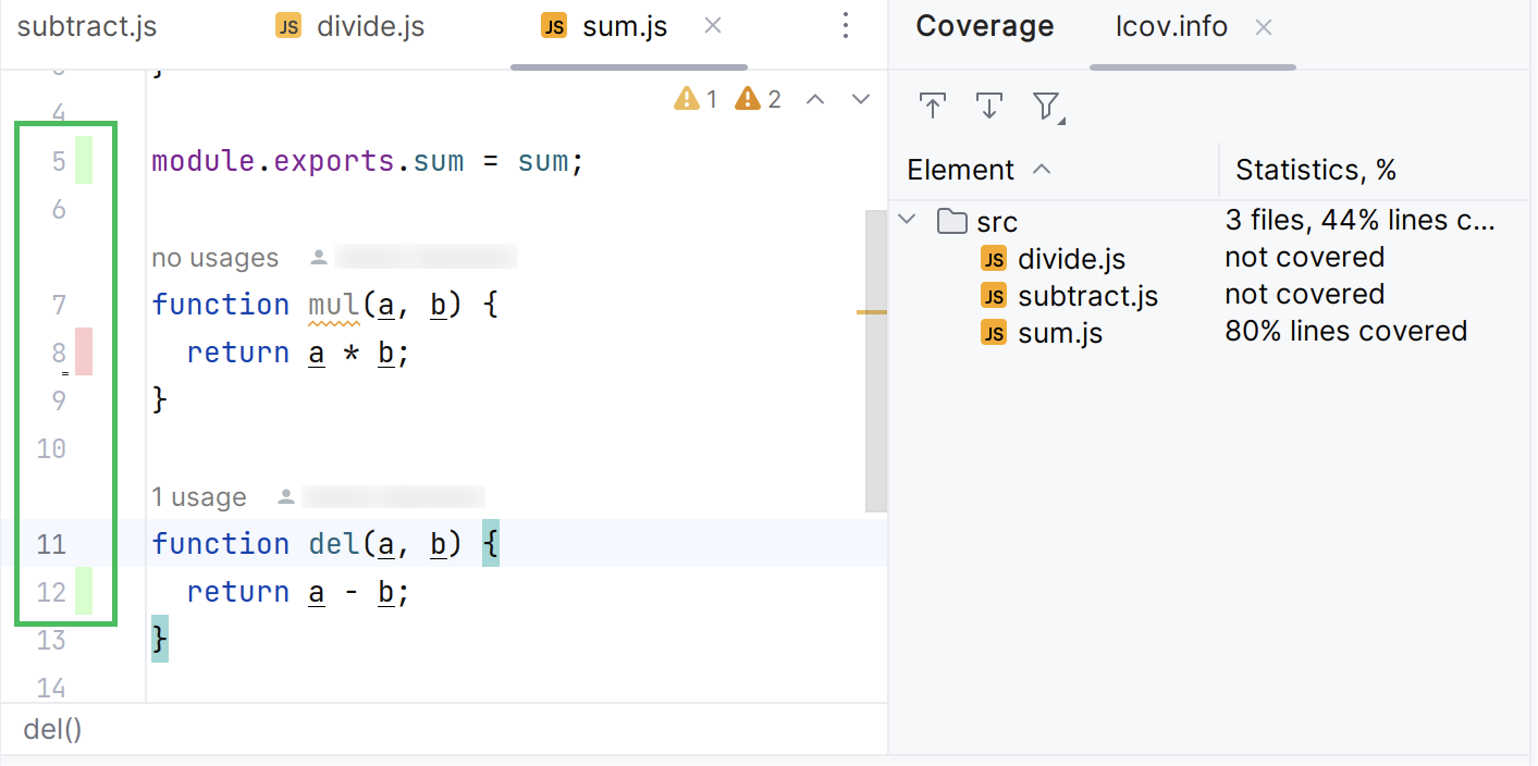 The coverage report overview The coverage report overview