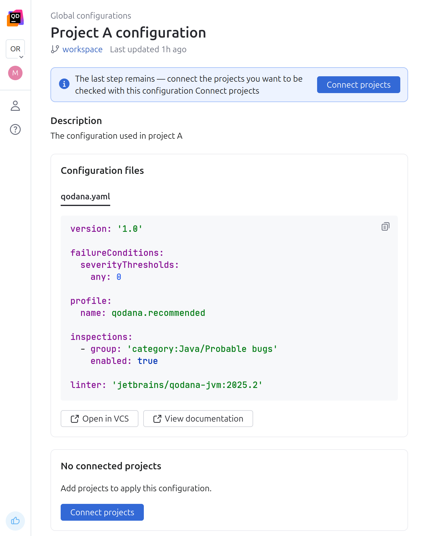 Global configuration components Global configuration components