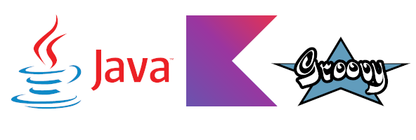 Java, Kotlin, Groovy Java, Kotlin, Groovy