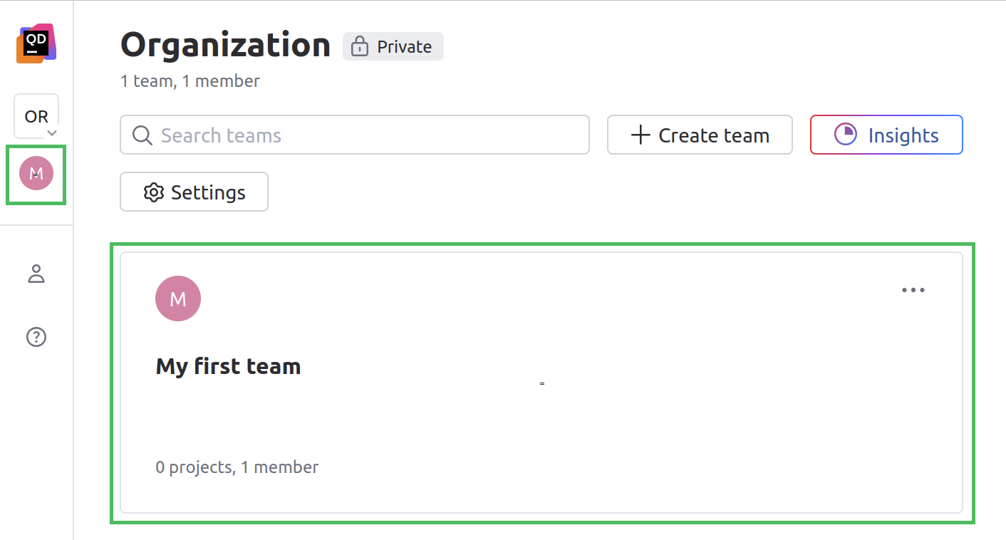 Accessing a team Accessing a team