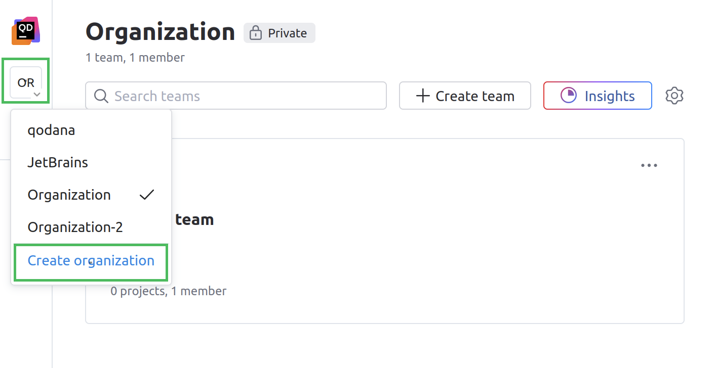 Creating an organization Creating an organization