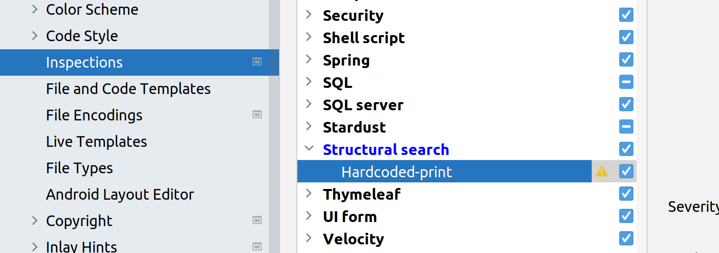 Enabling inspection Enabling inspection