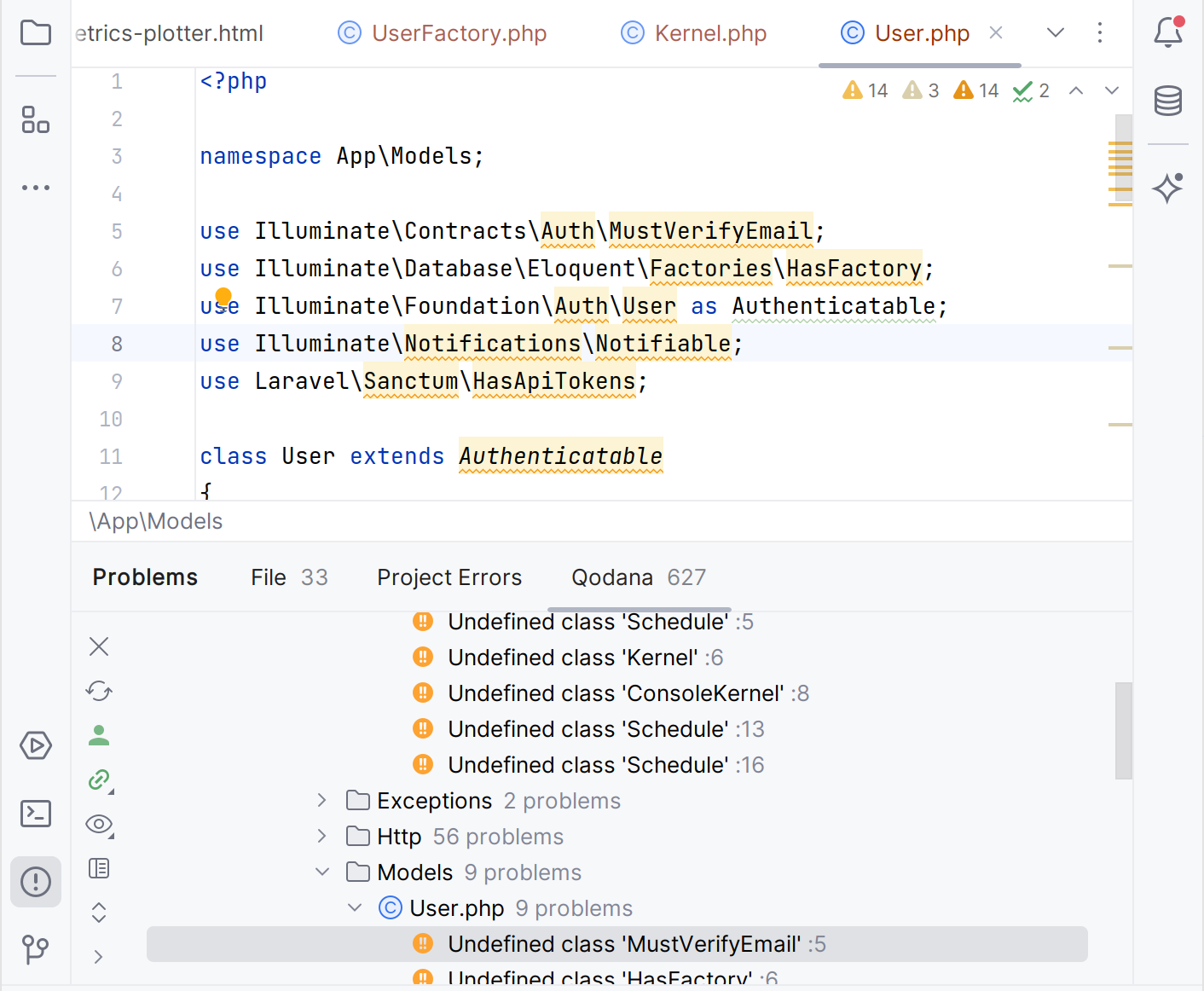 Navigating to problems in the IDE Navigating to problems in the IDE