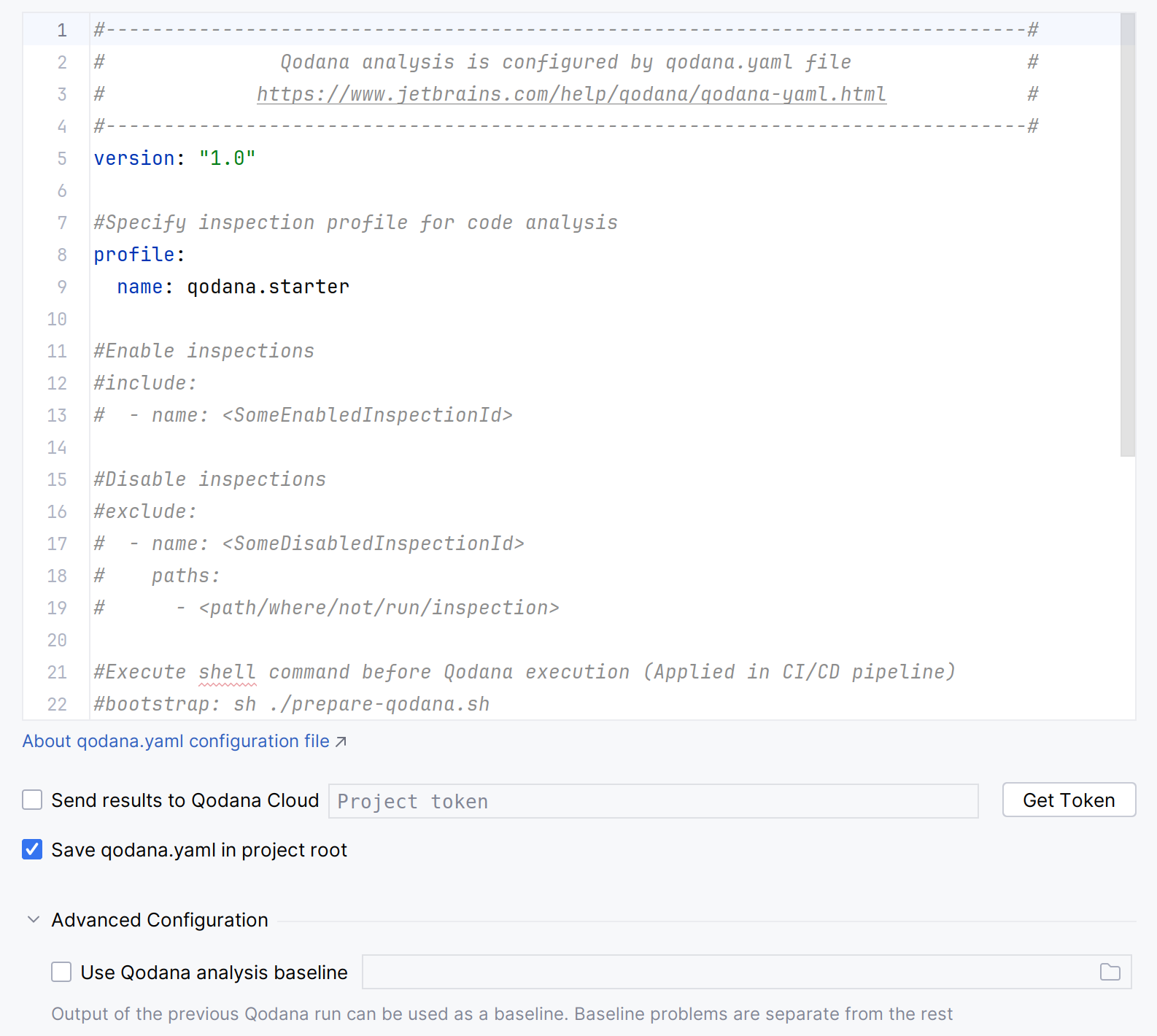 Configuring Qodana in the Run Qodana dialog Configuring Qodana in the Run Qodana dialog